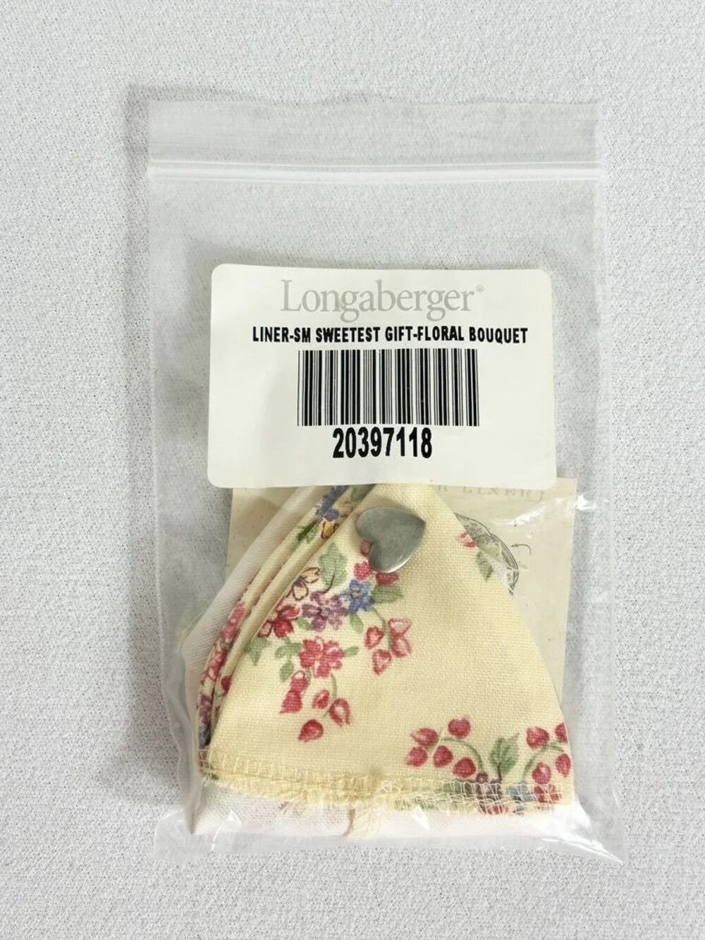 Longaberger Small Sweetest Gift Basket Fabric Liner - New